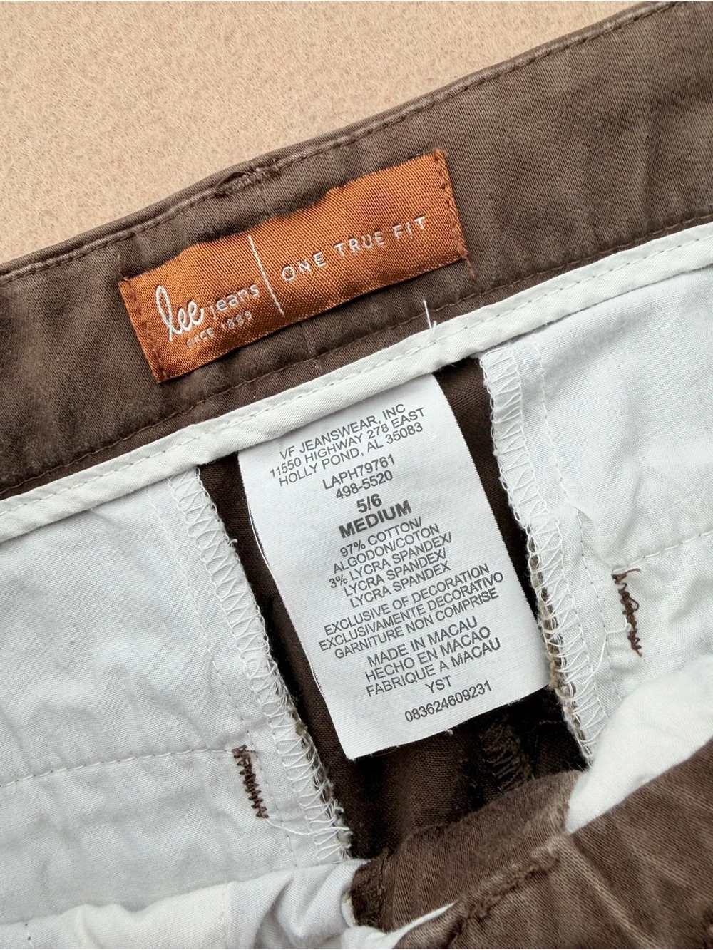 Lee wide-Leg cropped capri Pants - brown -  28W small 5/6 casual elevated ankle